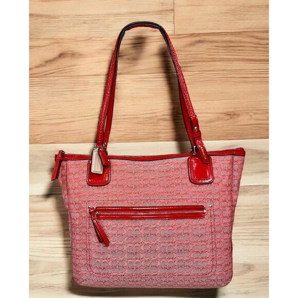 Coach 25051 Poppy Signature C Oxford Small Tote Bag - Picture 1 of 10